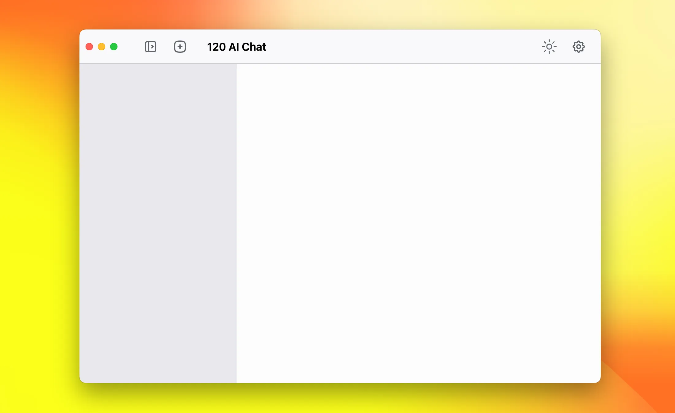 Layout for 120 AI Chat app
